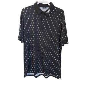 PXG Parsons Xtreme Golf Size L Cactus Print Performance Polo Black White